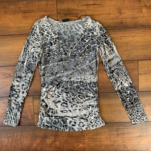 Daytrip snow leopard animal print Long sleeve M